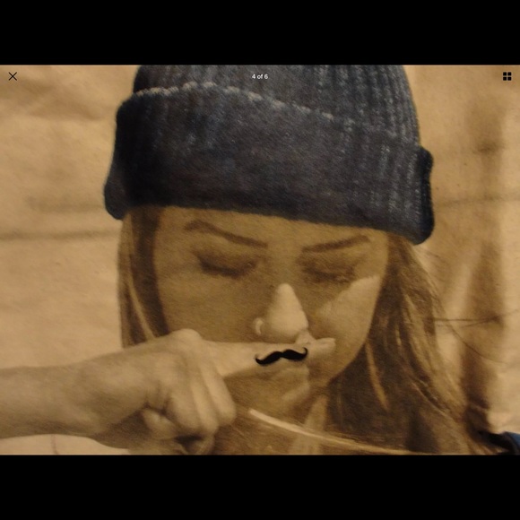 Tony Hawk Other - Tony Hawk Size L Patriotic Girl w/ mustache shirt